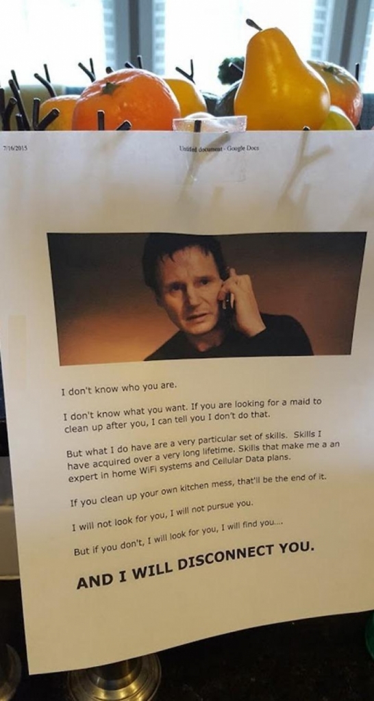 Illustration de l'article : His kids are constantly leaving messes, and he decides to threaten them by leaving a note in the kitchen!