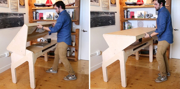 Illustration de l'article : This designer wanted to have his own bar, but his apartment was too small. Look at what he created