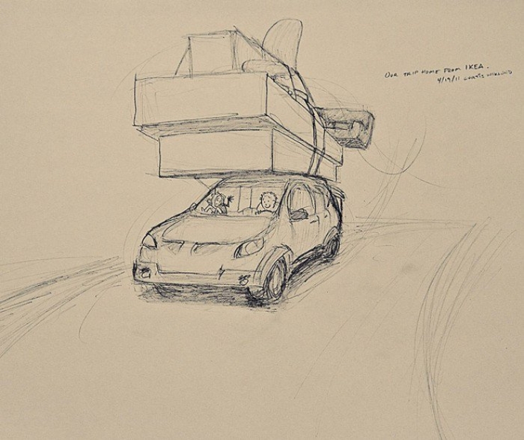 Illustration de l'article : Every day for a year, he drew each day spent with his wife...A couple's life illustrated with passion!