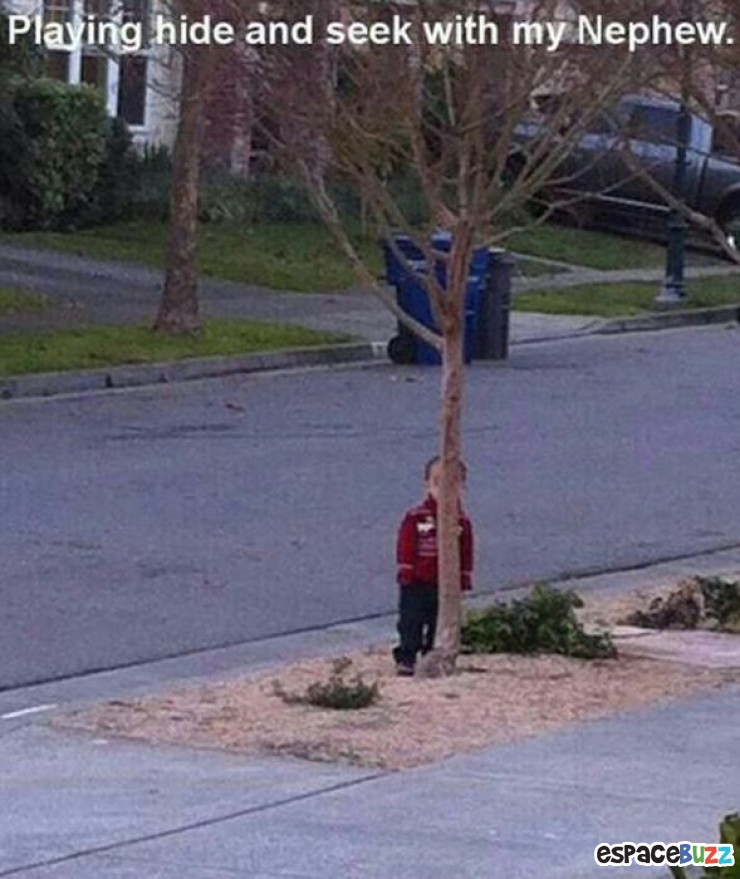Illustration de l'article : These 14 children clearly have a lot to learn about playing hide and seek...