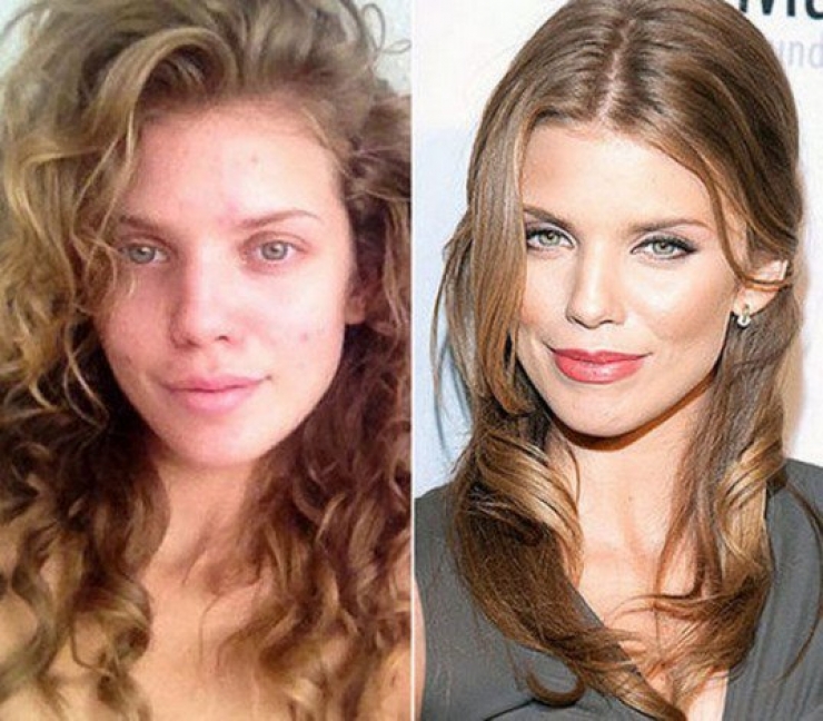 Illustration de l'article : These 20 photos of celebrities with and without makeup prove that they are like you and me...