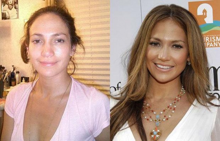 Illustration de l'article : These 20 photos of celebrities with and without makeup prove that they are like you and me...