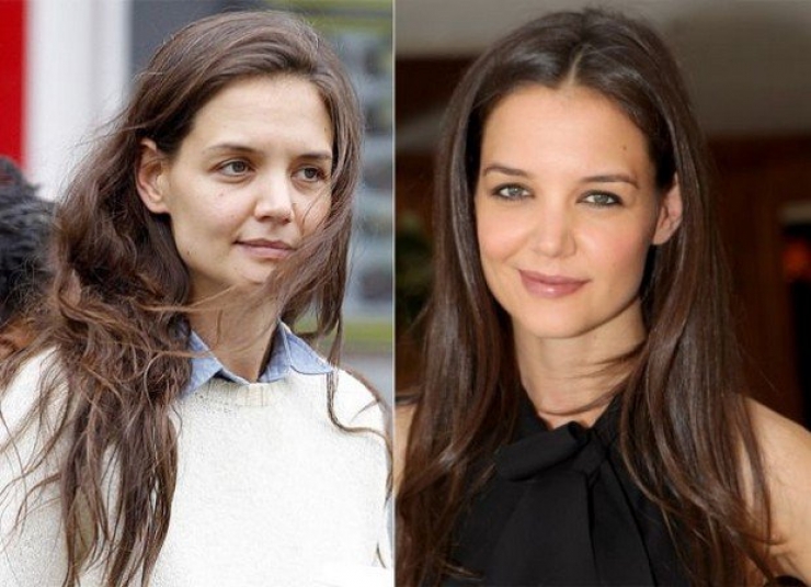 Illustration de l'article : These 20 photos of celebrities with and without makeup prove that they are like you and me...