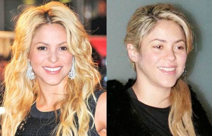 Illustration de l'article : These 20 photos of celebrities with and without makeup prove that they are like you and me...