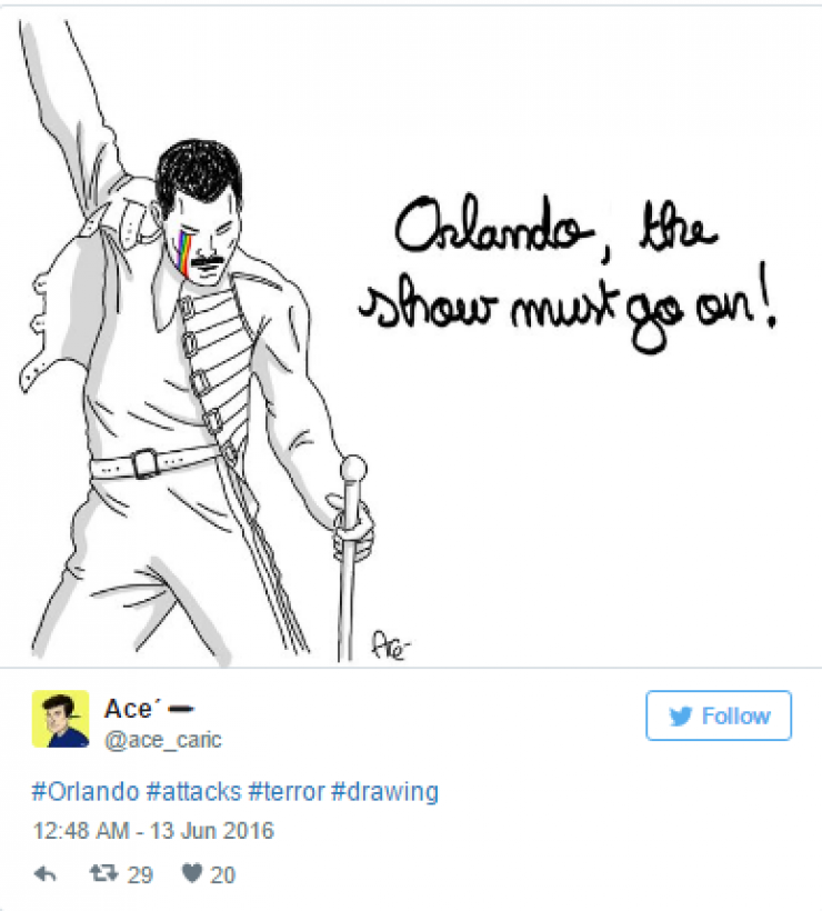 Illustration de l'article : 15 drawings honoring the victims of the attack in Orlando