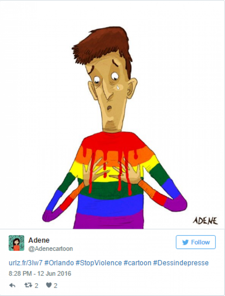 Illustration de l'article : 15 drawings honoring the victims of the attack in Orlando