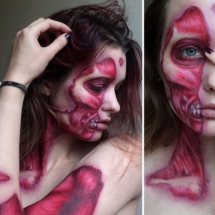 Illustration de l'article : 30 faces for the same person! This young lady’s surreal makeup is awesome!