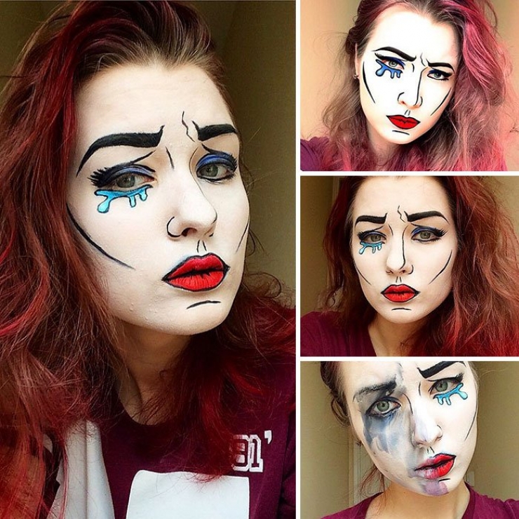 Illustration de l'article : 30 faces for the same person! This young lady’s surreal makeup is awesome!
