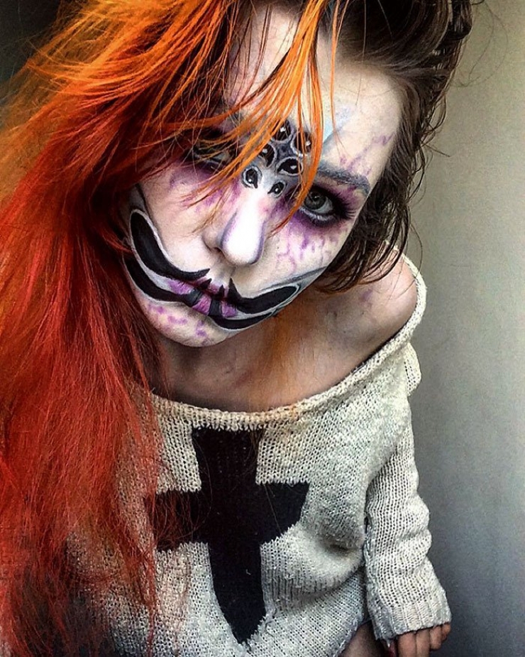 Illustration de l'article : 30 faces for the same person! This young lady’s surreal makeup is awesome!