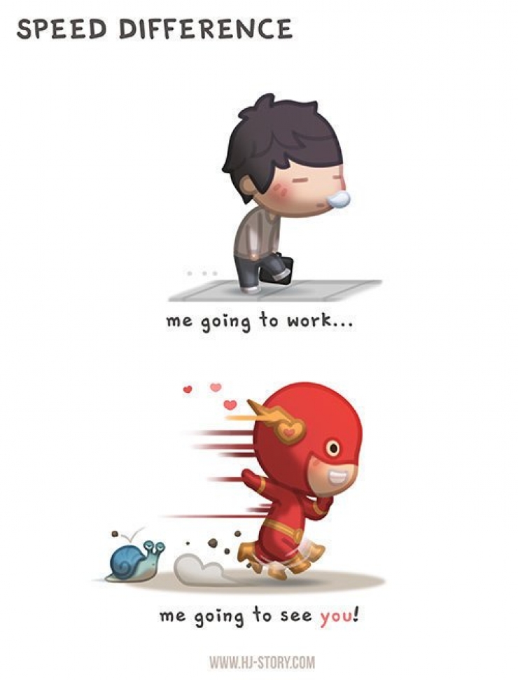 Illustration de l'article : He created these 28 illustrations to show his love for his wife... It's adorable!