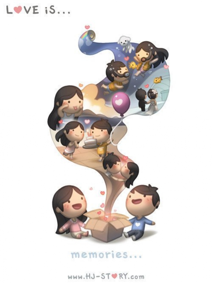 Illustration de l'article : He created these 28 illustrations to show his love for his wife... It's adorable!