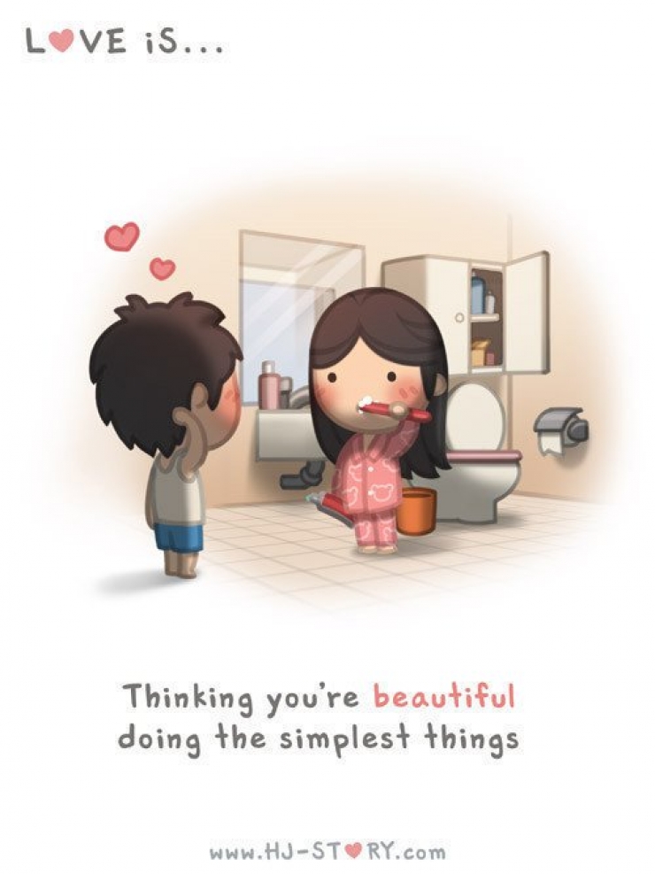 Illustration de l'article : He created these 28 illustrations to show his love for his wife... It's adorable!
