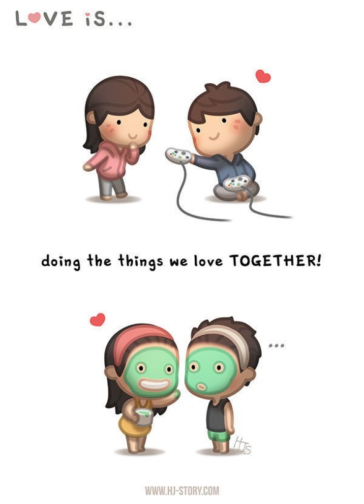 Illustration de l'article : He created these 28 illustrations to show his love for his wife... It's adorable!