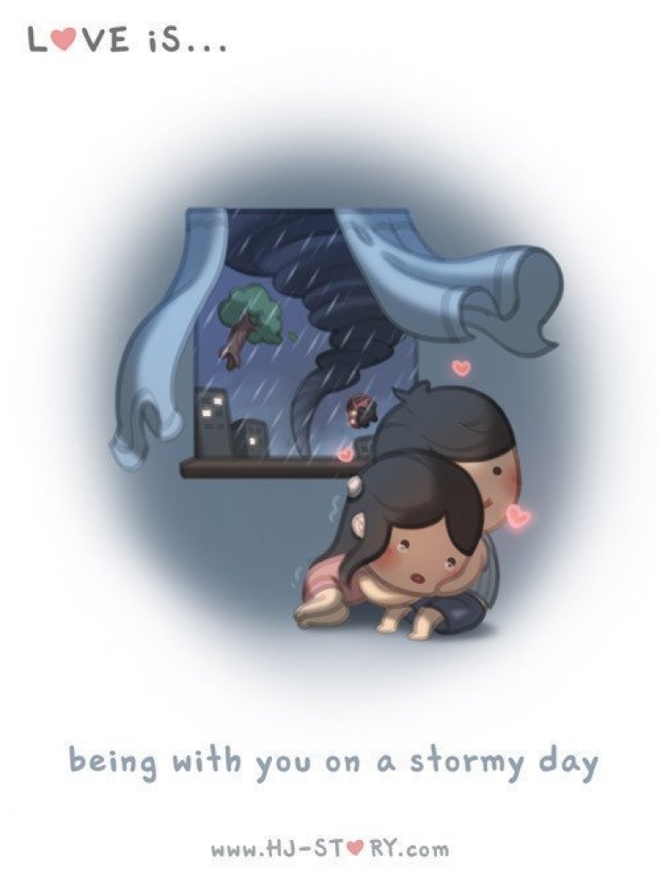 Illustration de l'article : He created these 28 illustrations to show his love for his wife... It's adorable!