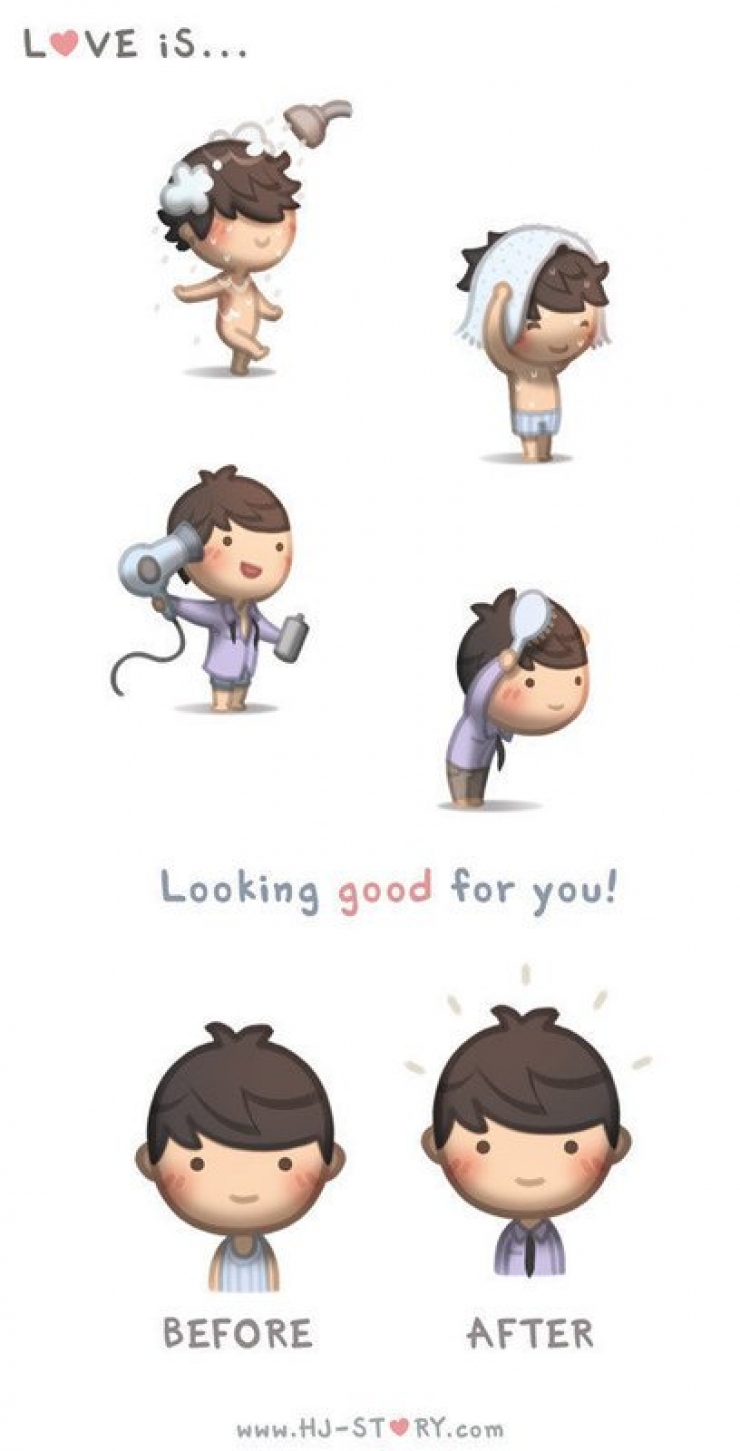 Illustration de l'article : He created these 28 illustrations to show his love for his wife... It's adorable!