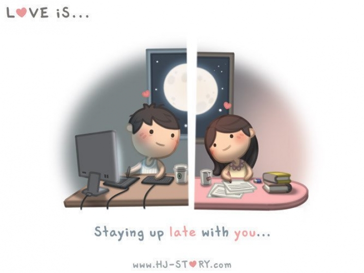 Illustration de l'article : He created these 28 illustrations to show his love for his wife... It's adorable!