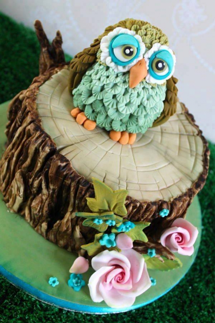 Illustration de l'article : 15 incredible cakes inspired by owls... "Who" comes up with such great things?