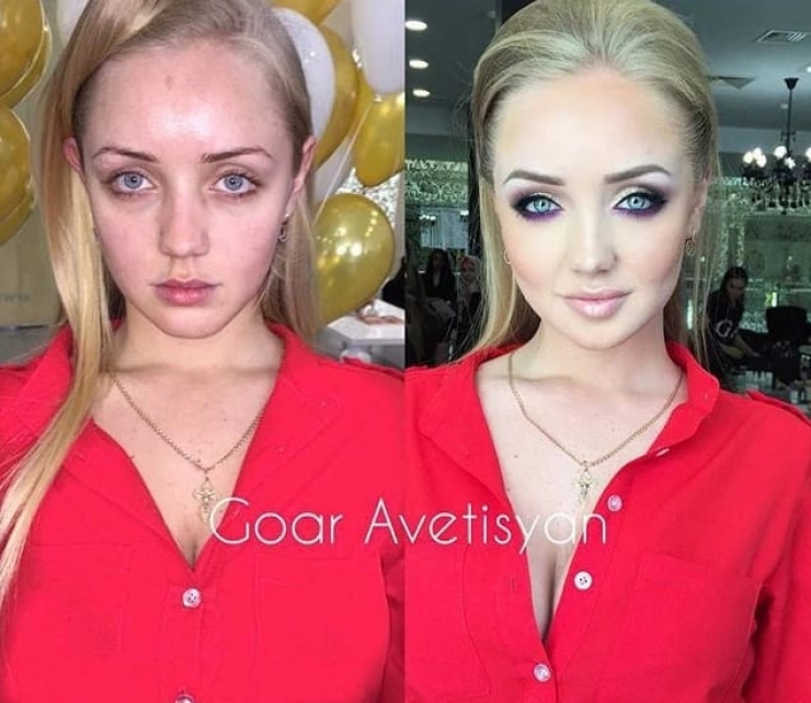 Illustration de l'article : The power of makeup in a new series of before/after photos by Goar Avetisyan!