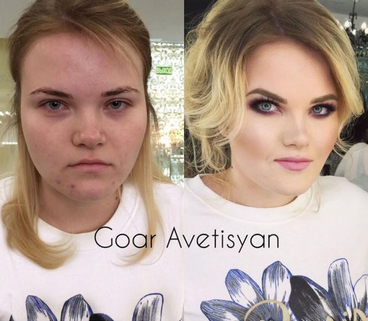 Illustration de l'article : The power of makeup in a new series of before/after photos by Goar Avetisyan!