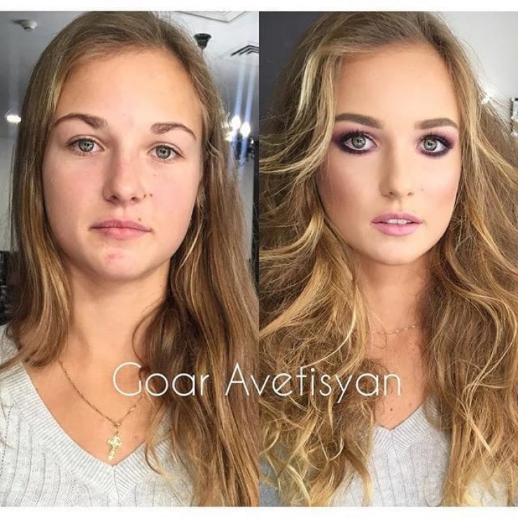 Illustration de l'article : The power of makeup in a new series of before/after photos by Goar Avetisyan!