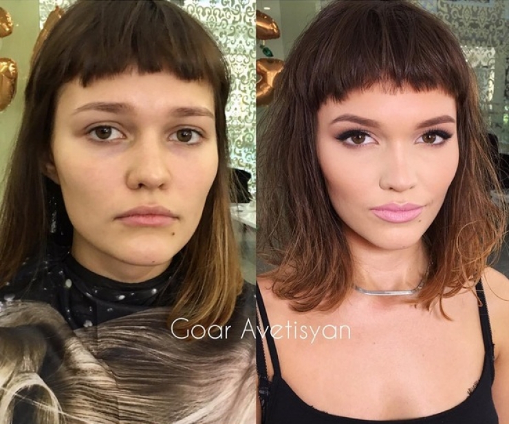 Illustration de l'article : The power of makeup in a new series of before/after photos by Goar Avetisyan!