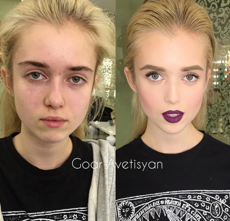 Illustration de l'article : The power of makeup in a new series of before/after photos by Goar Avetisyan!