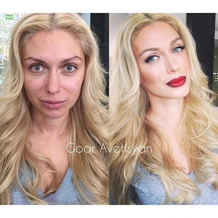 Illustration de l'article : The power of makeup in a new series of before/after photos by Goar Avetisyan!