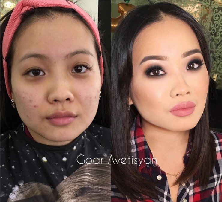 Illustration de l'article : The power of makeup in a new series of before/after photos by Goar Avetisyan!