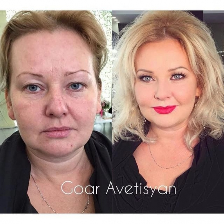 Illustration de l'article : The power of makeup in a new series of before/after photos by Goar Avetisyan!