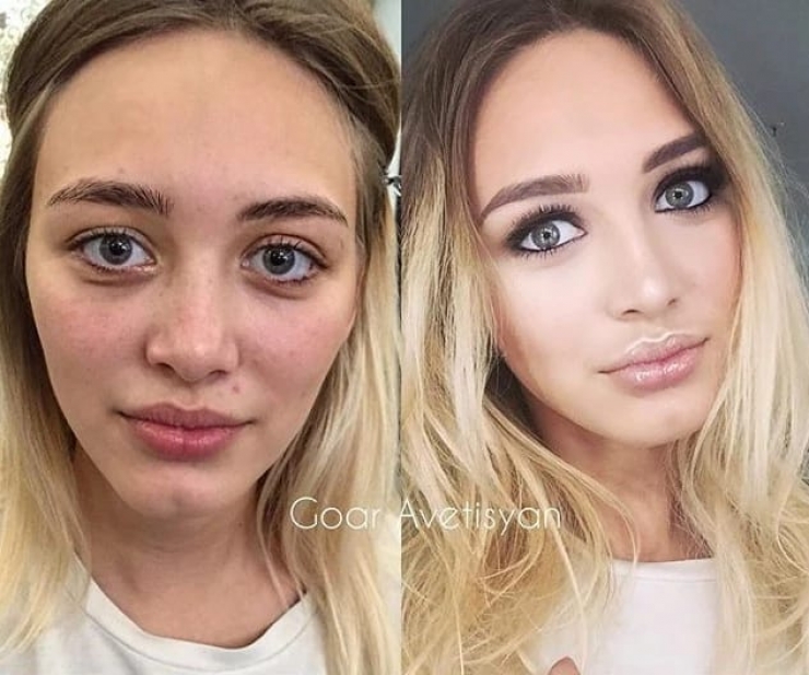 Illustration de l'article : The power of makeup in a new series of before/after photos by Goar Avetisyan!