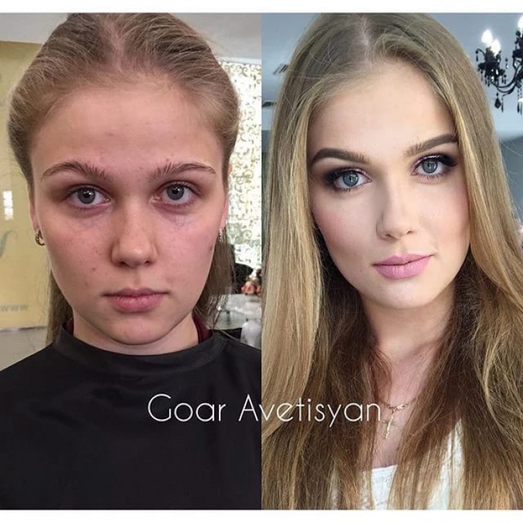 Illustration de l'article : The power of makeup in a new series of before/after photos by Goar Avetisyan!