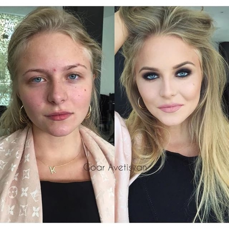 Illustration de l'article : The power of makeup in a new series of before/after photos by Goar Avetisyan!