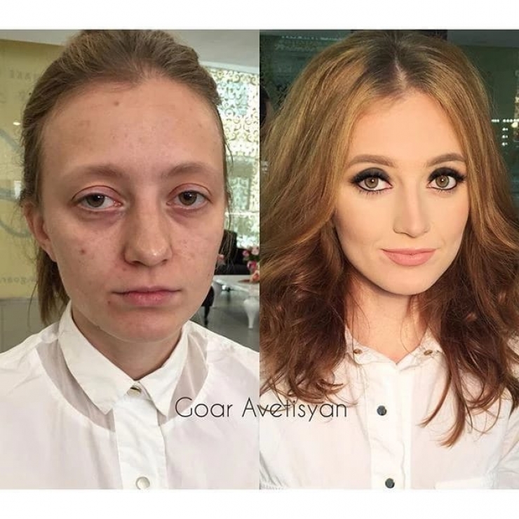 Illustration de l'article : The power of makeup in a new series of before/after photos by Goar Avetisyan!