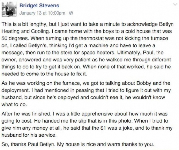 Illustration de l'article : An electrician fixed her heater and she was in total shock when she got the bill...