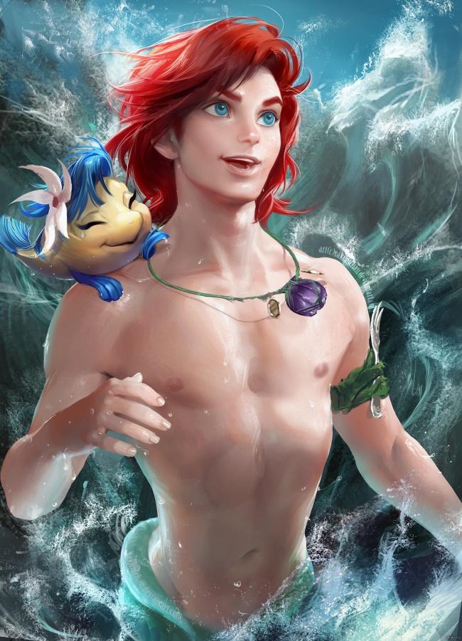 Illustration de l'article : 8 female Disney characters reimagined as men!