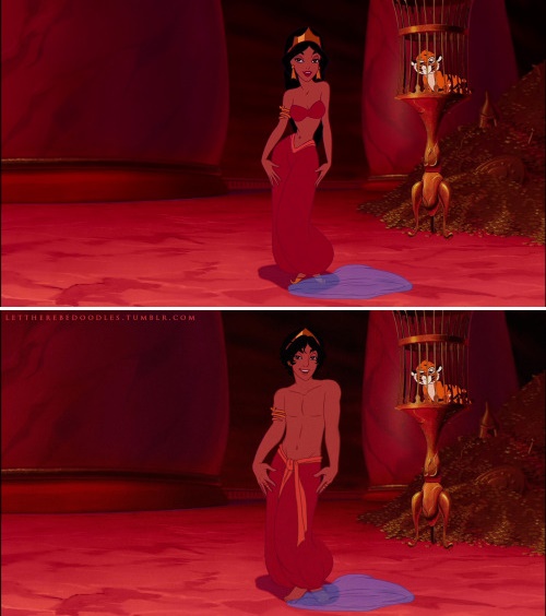 Illustration de l'article : 19 illustrations of Disney characters if they changed genders