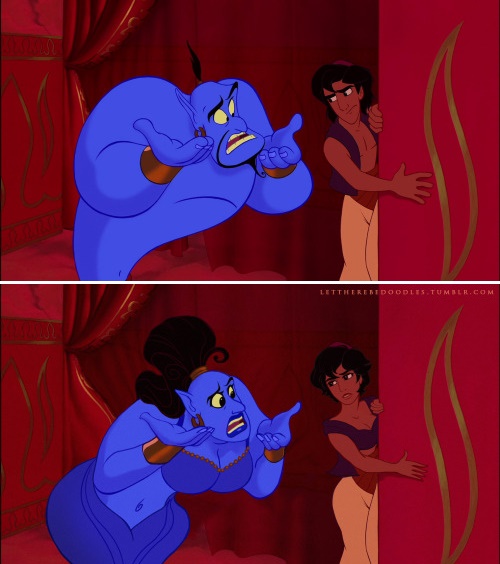 Illustration de l'article : 19 illustrations of Disney characters if they changed genders