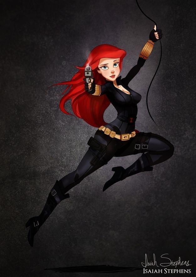 Illustration de l'article : When Disney princesses dress in the costumes of 11 pop culture heroines!