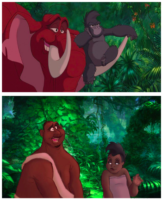 Illustration de l'article : Disney animals transformed into humans in 8 hilarious drawings!