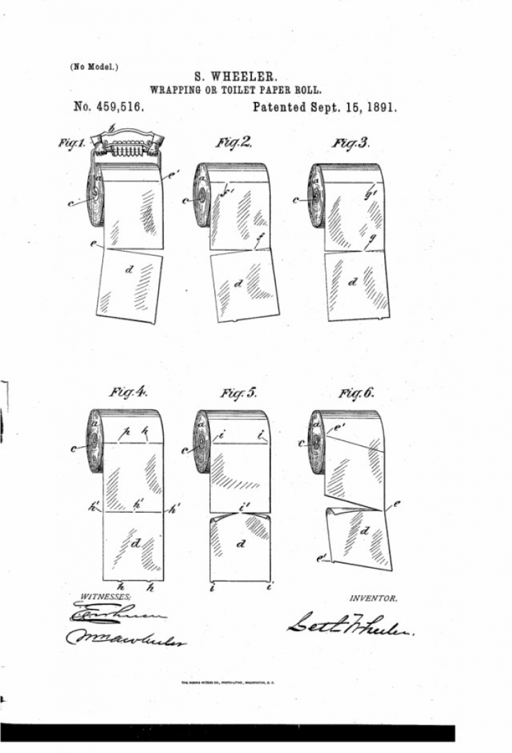 Illustration de l'article : Finally, we know which way we should actually place the toilet paper roll, thanks to this 125-year old patent!