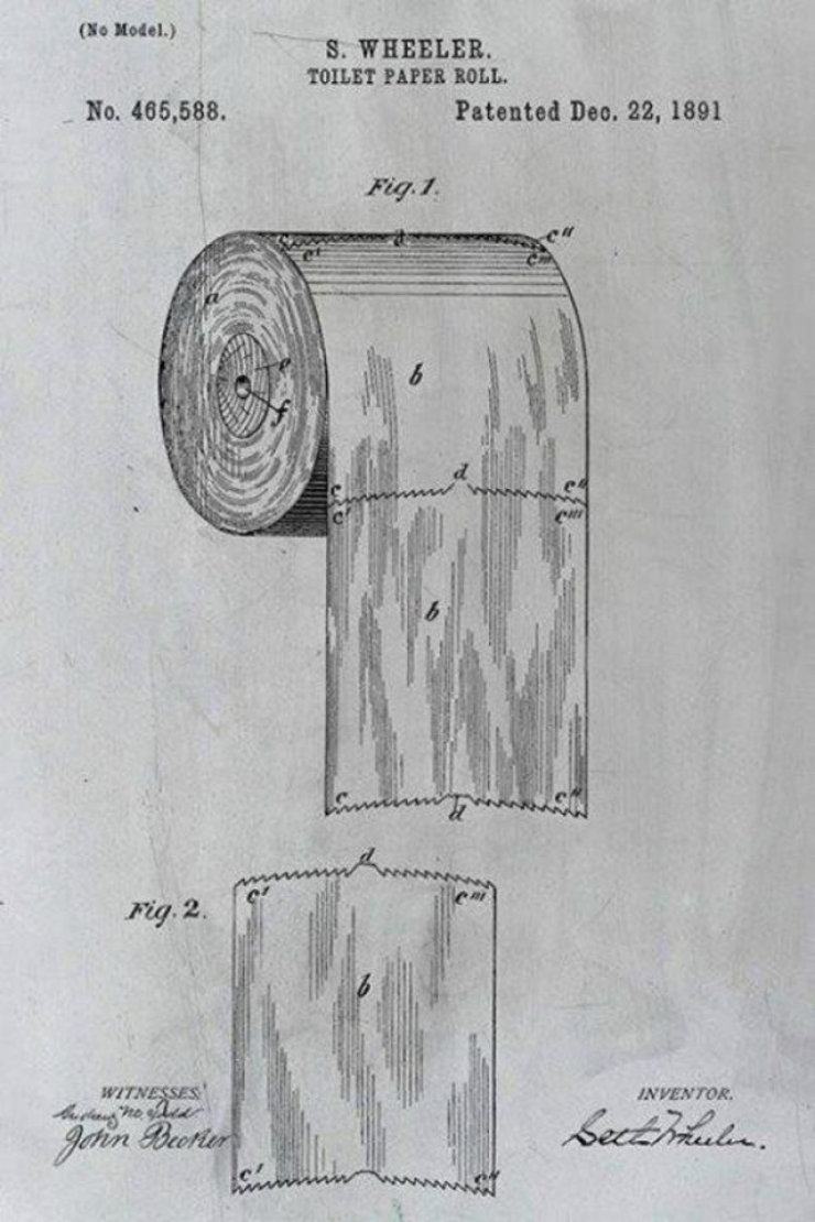 Illustration de l'article : Finally, we know which way we should actually place the toilet paper roll, thanks to this 125-year old patent!