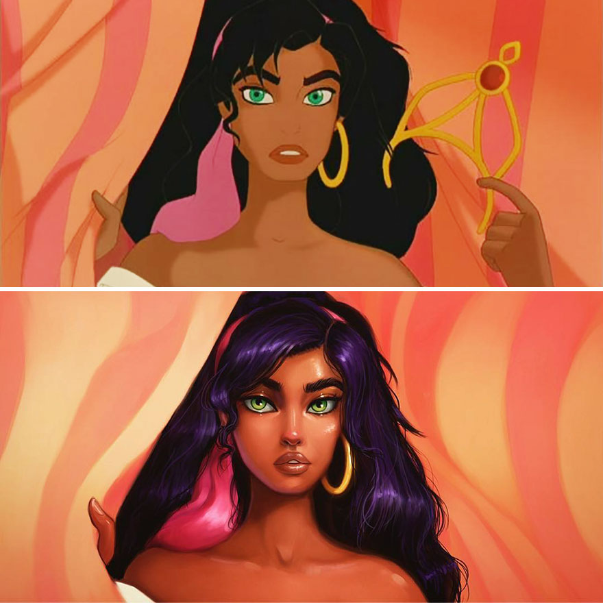 Illustration de l'article : 7 Disney Princesses reinvented in a more realistic style