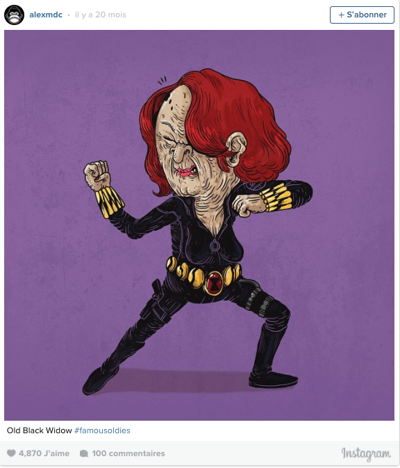 Illustration de l'article : What would our superheroes look like if they were a little older?