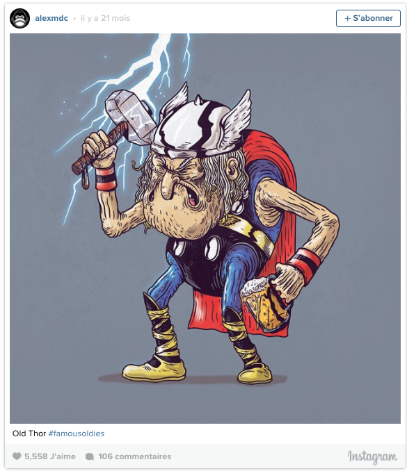 Illustration de l'article : What would our superheroes look like if they were a little older?