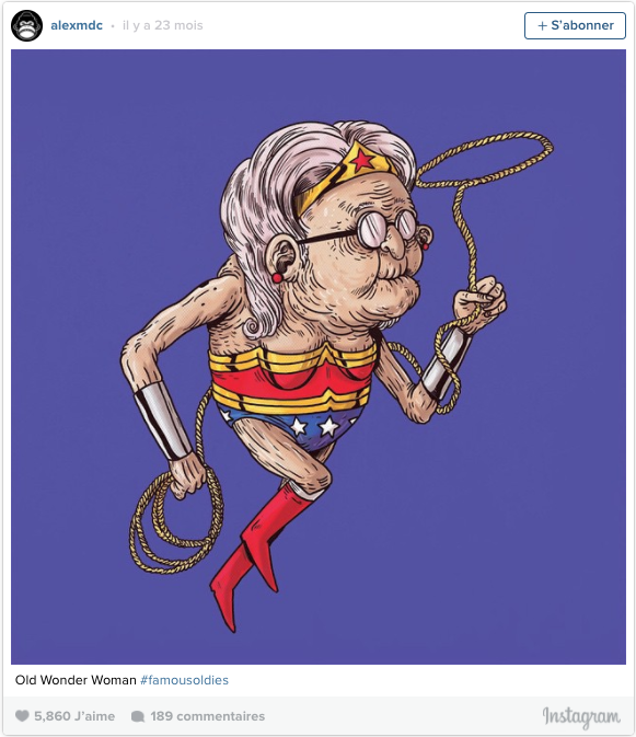 Illustration de l'article : What would our superheroes look like if they were a little older?