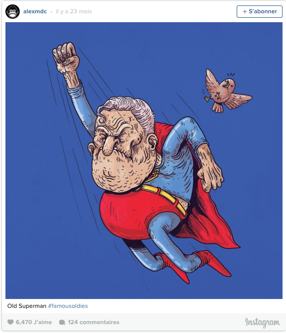 Illustration de l'article : What would our superheroes look like if they were a little older?