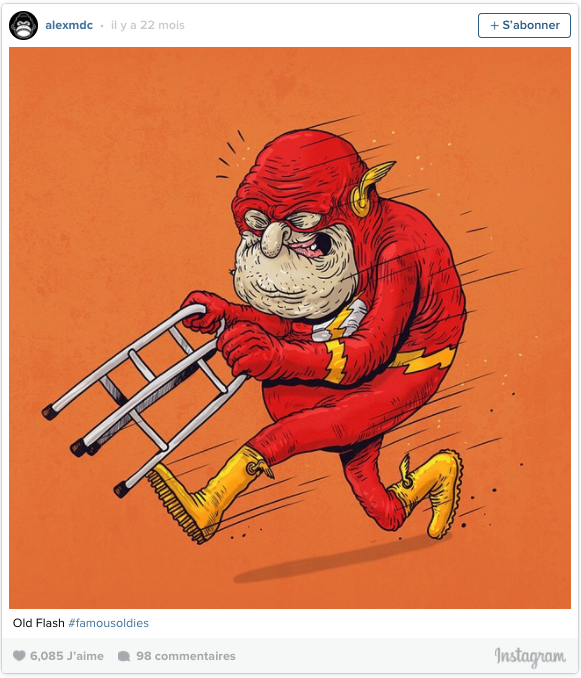 Illustration de l'article : What would our superheroes look like if they were a little older?