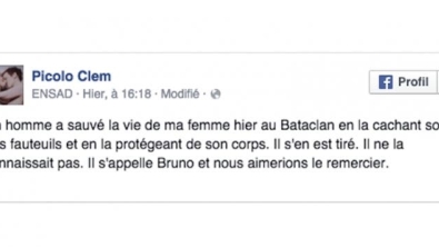 Illustration : "Thanks to Facebook, he found the man who saved his wife at the Bataclan"