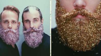 Illustration : "A new trend for Christmas, a creative beard full of glitter... It's pretty good for some people!"