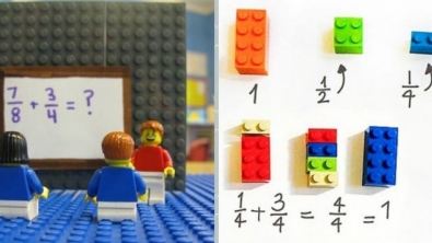 Illustration : "Explaining math to children with Legos, a method that works! Here's how it works:"